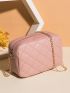 Mini Minimalist Quilted Chain Crossbody Bag