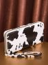 Cow Pattern Zip Around Long Wallet