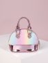 Mini Metallic Detail Ombre Dome Bag