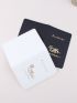 2pcs Couple Letter Graphic Passport Case