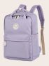 Minimalist Letter Patch Classic Backpack