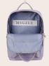 Minimalist Letter Patch Classic Backpack