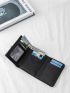 Two Tone Stitch Detail Small Wallet