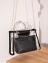 Mini Clear Chain Satchel Bag With Inner Pouch