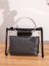 Mini Clear Chain Satchel Bag With Inner Pouch