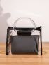 Mini Clear Chain Satchel Bag With Inner Pouch