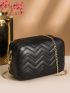 Mini Chevron Chain Crossbody Bag