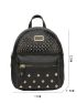 Studded Decor Zip Design Backpack