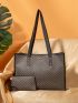 Geo Graphic Tote Bag With Purse
