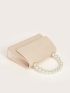 Mini Faux Pearl Decor Square Bag