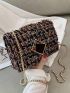 Mini Tweed Plaid Flap Chain Bag