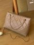 Quilted Embossed Shoulder Chain Bag