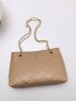 Quilted Embossed Shoulder Chain Bag