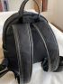 Minimalist Quilted Buckle Decor Functional Backpack