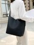 Large Capacity Shoulder Tote Bag With Inner Pouch
