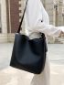 Large Capacity Shoulder Tote Bag With Inner Pouch