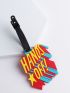 Colorblock Letter Graphic Luggage Tag