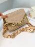 Minimalist Stone Grain Chain Satchel Bag