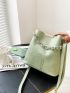 Metallic Edge Decor Bucket Bag