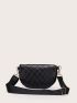 Mini Quilted Pattern Chain Fanny Pack