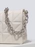 Quilted Embossed Shoulder Chain Bag