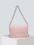 Quilted Embossed Shoulder Chain Bag