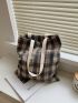 Plaid Tartan Pattern Shopper Bag