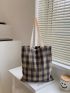 Plaid Tartan Pattern Shopper Bag