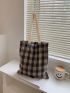 Plaid Tartan Pattern Shopper Bag