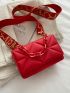 Mini Stitch Detail Flap Chain Square Bag