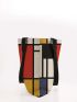 Colorblock Geometric Graphic Shopper Bag