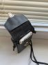 Mini Clear Detail Push Lock Phone Bag