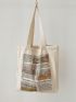 Newspaper Graphic Shopper Bag