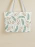 Allover Leaf Graphic Shopper Bag