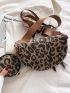 Leopard Pattern Fanny Pack With Coin Purse