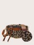 Leopard Pattern Fanny Pack With Coin Purse