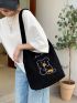 Cartoon Graphic Shoulder Tote Bag