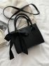 Mini Minimalist Lace Up Decor Satchel Bag