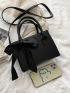 Mini Minimalist Lace Up Decor Satchel Bag