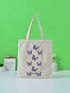 Butterfly Print Tote Bag