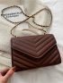 Mini Minimalist Chevron Flap Square Bag