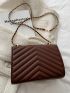 Mini Minimalist Chevron Flap Square Bag