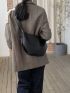 Minimalist Ruched Design Crossbody Bag