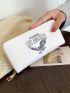 Letter Graphic Long Wallet