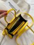 Mini Colorblock Double Handle Square Bag