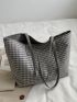 Houndstooth Pattern Tote Bag