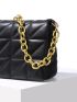 Quilted Flap Chain Shoulder Bag