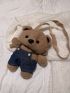 Mini Cartoon Bear Design Crossbody Bag