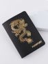 Letter & Dragon Graphic Passport Case