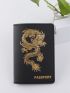 Letter & Dragon Graphic Passport Case